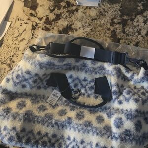 PINK Victoria's Secret Navy and White Tote Bag